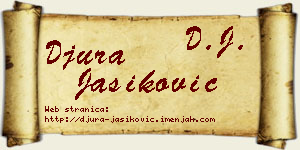 Đura Jasiković vizit kartica